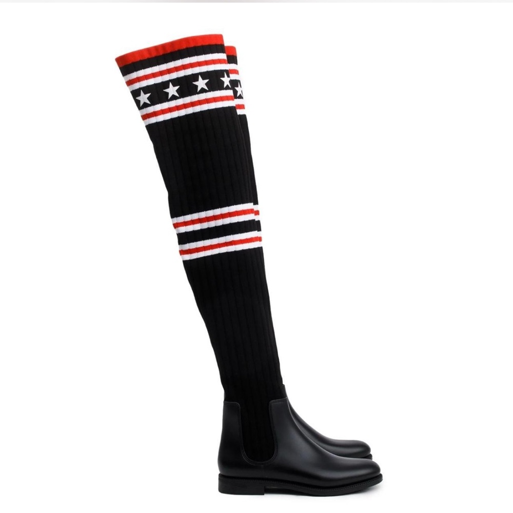 GIVENCHY thigh high Storm sock boots.